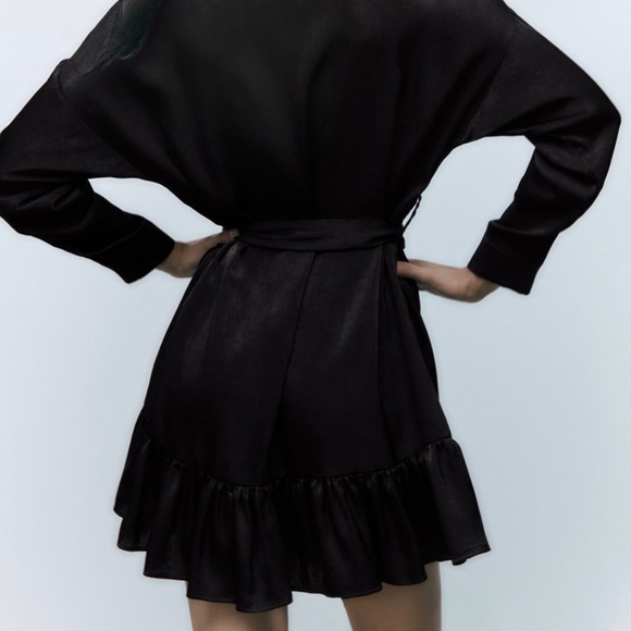 Zara Satin Shirt Dress - Picture 6 of 9